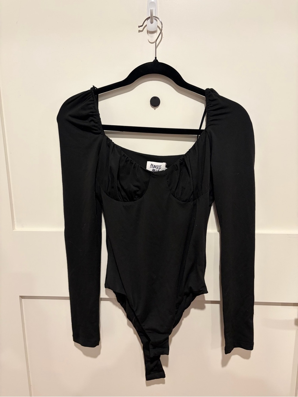 Princess Polly Long Sleeve Bodysuit - Black